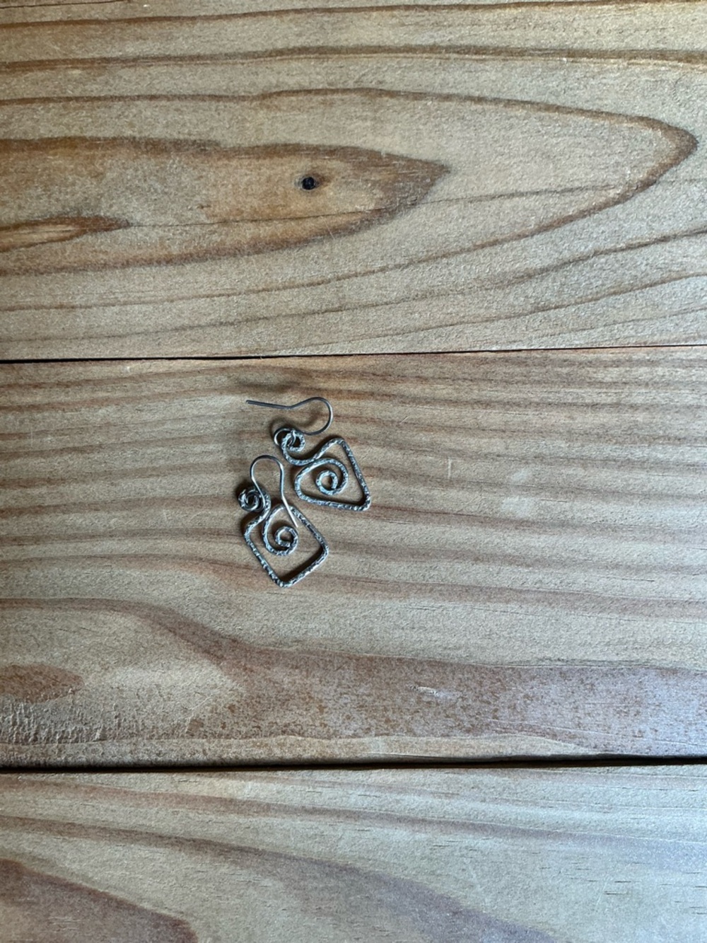 Handmade Sterling Silver Spiral Drop Earrings